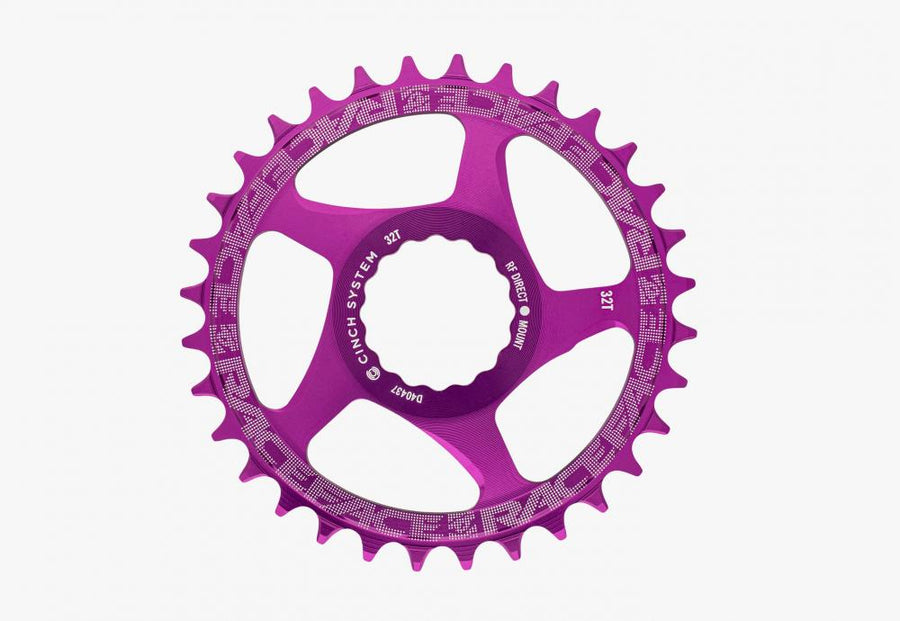Race Face Cinch Direct Mount Kettenblatt 52mm, 28 Z., lila - präziser Antrieb in moderner Ausführung