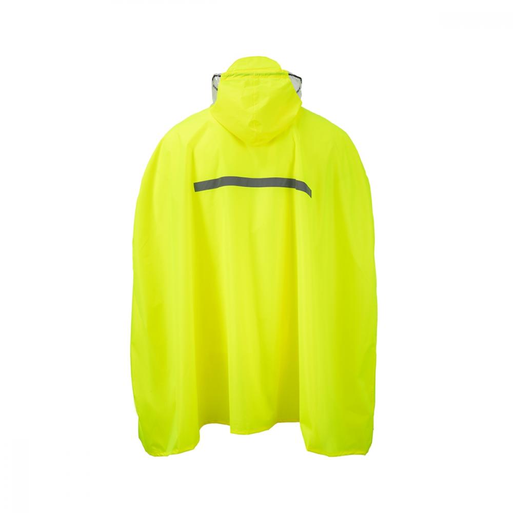 CHIBA Regenponcho - wasserdicht, winddicht, neongelb, Größe M/L