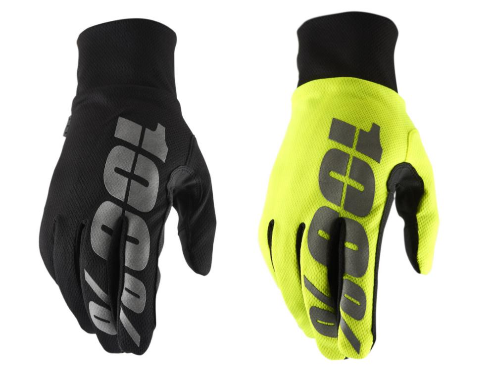 100% Hydromatic Waterproof Gloves S fluo yellow - wasserdichte MTB-Handschuhe mit Top-Grip
