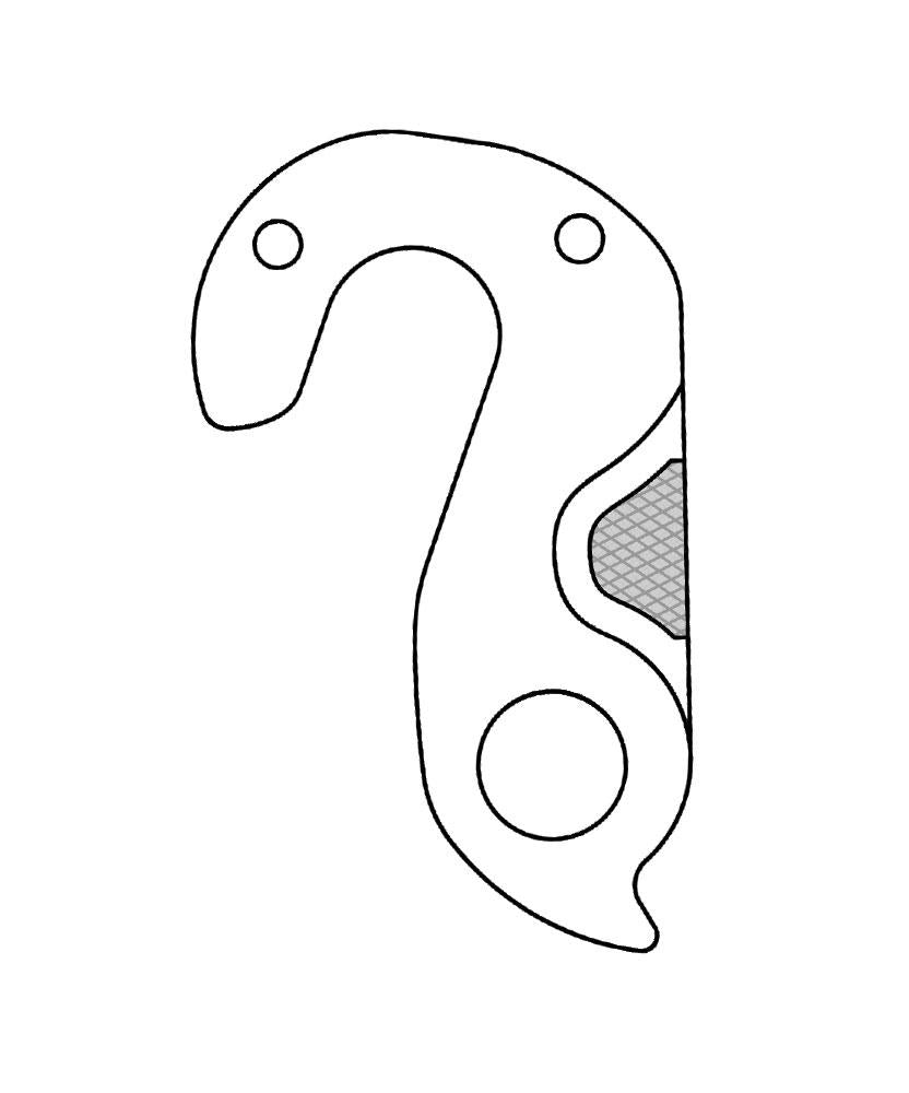 Marwi GH-273 Schaltauge inkl. Schrauben für Bergamont CX Prime 2017, Aluminium, silber, 2-Schrauben-Befestigung