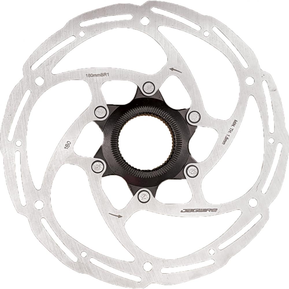 Jagwire Bremsscheibe Basics BR1 Centerlock 180 mm Silber - zuverlässige Bremsleistung