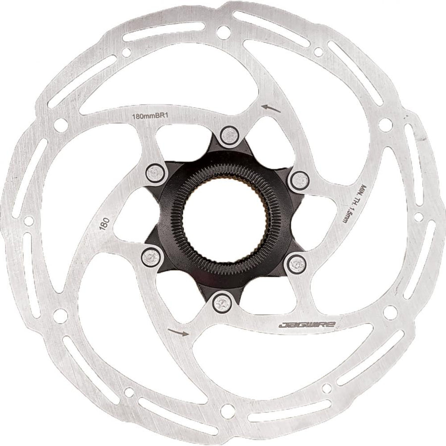 Jagwire Bremsscheibe Basics BR1 Centerlock 180 mm Silber - zuverlässige Bremsleistung