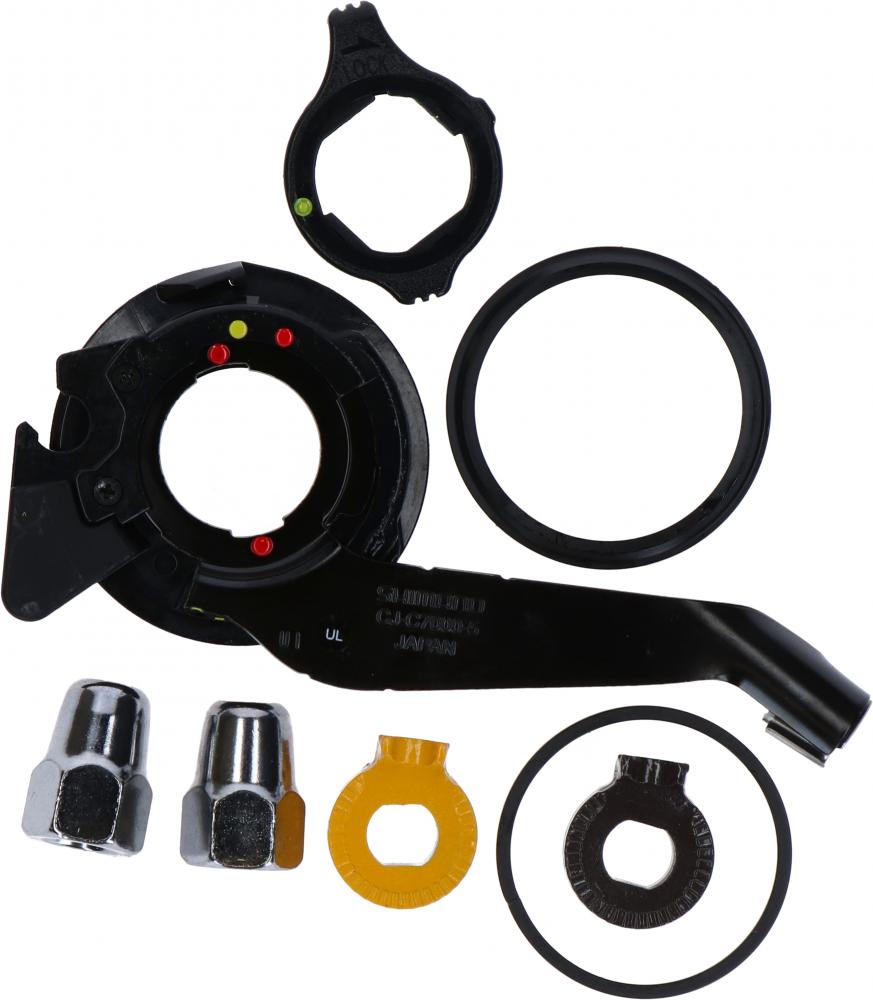 Shimano Nexus CJ-C7000 5L Kleinteile: Schalteinheit, Hebel, Muttern, Dichtungen für Nabenschaltung.