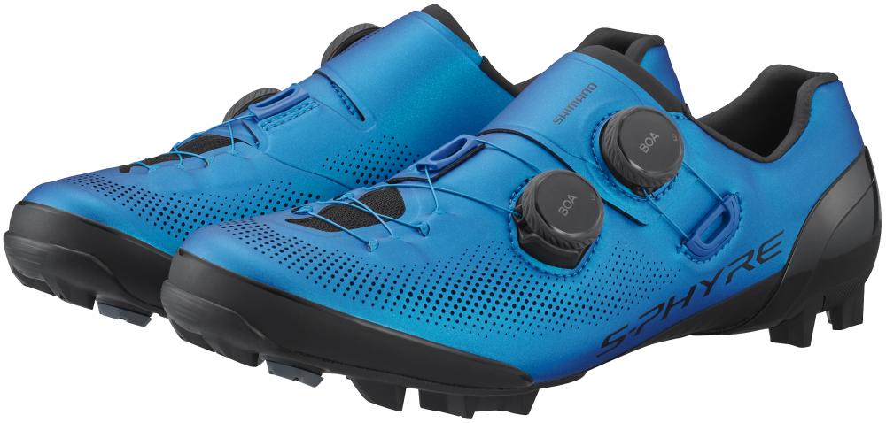 SHIMANO Fahrradschuhe XC903 Herren/Damen MTB SPD Fahrradschuhe Größe 47 breit Blau