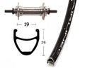 Bike-Parts Laufrad Vorderrad 28x1.75 Zoll Alunabe silber Festachse 36-Loch Rodi Airline 1 schwarz Nirosta-Speichen