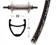 Bike-Parts Laufrad Vorderrad 28x1.75 Zoll Alunabe silber Festachse 36-Loch Rodi Airline 1 schwarz Nirosta-Speichen