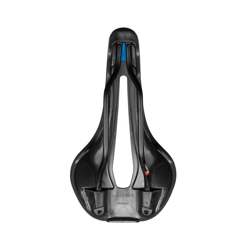 Selle Italia Flite Boost TM Superflow S3 schwarz - ergonomischer Rennradsattel mit Superflow-Aussparung, Manganese-Gestell, strapazierfähiger Soft-Tek-Bezug