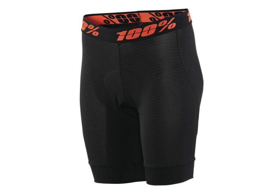 100% Crux Youth Liner Shorts 24" black - maximaler Komfort für junge MTB-Fahrer
