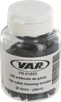 VAR 100 Stück Außenhüllenendkappe FR-01850 Ø 4 mm - sauberer Abschluss für Zugaußenhüllen