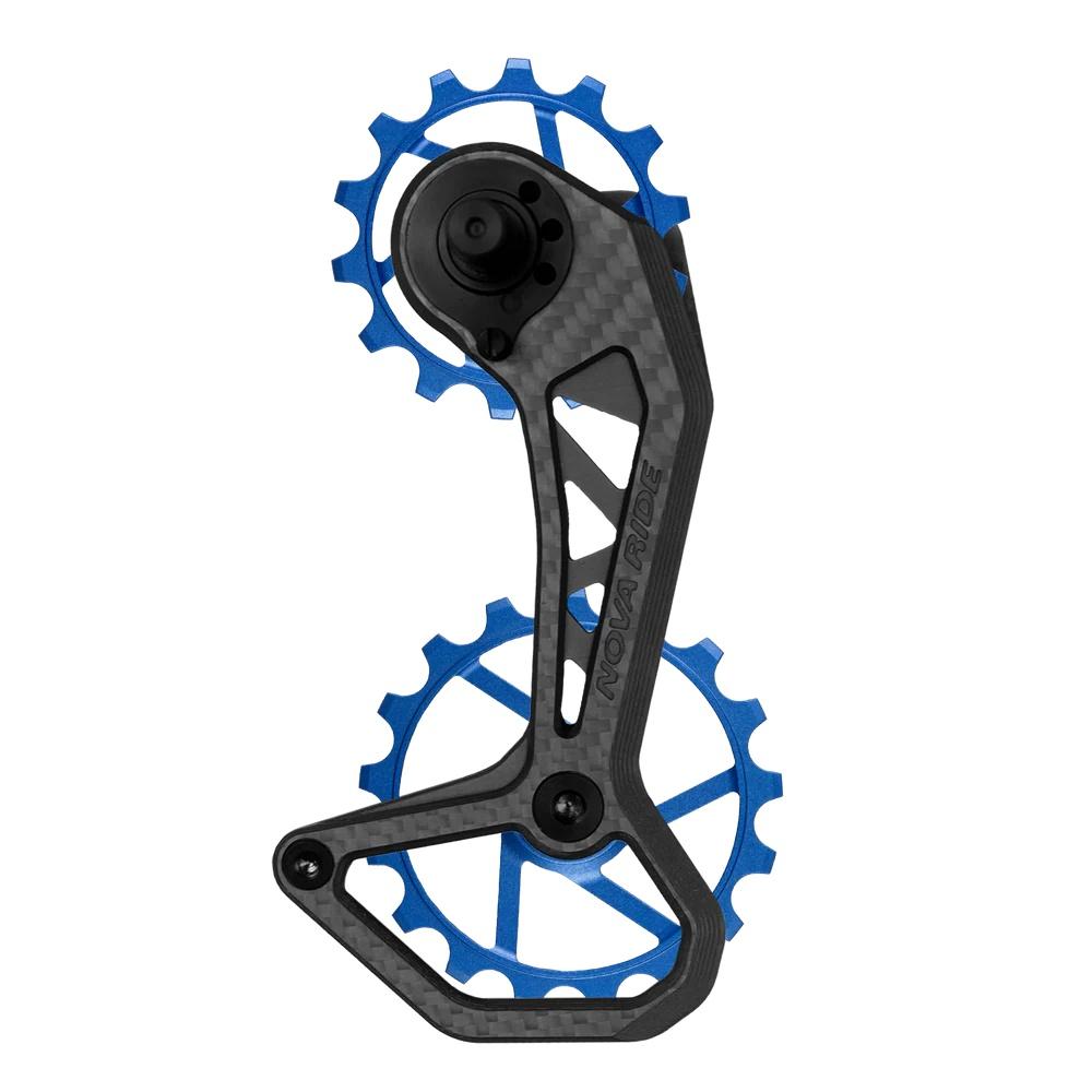 Nova Ride CCD EVO 12s Schaltwerkskäfig blau für Shimano Ultegra/Dura-Ace 12-fach.