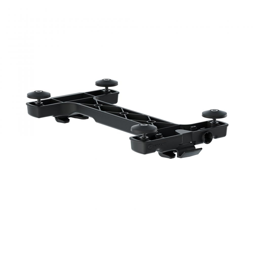 Schwarzer Racktime Baskit Trunk Small Fahrradkorb-Adapter Snapit 2.0 für Fahrräder.