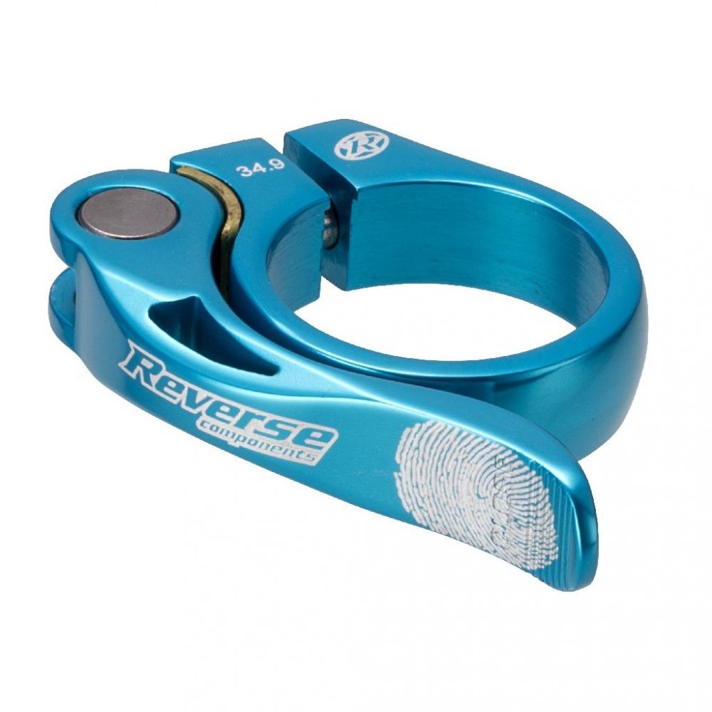 Reverse Sattelklemme Long Life 34,9 mm mit Schnellspanner light-blau