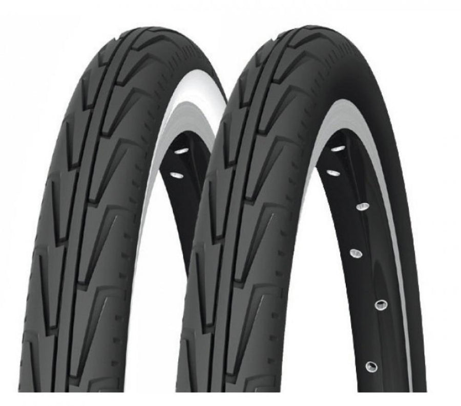 Michelin Reifen City J 20x1.45\" 37-440 schwarz/weiß Draht