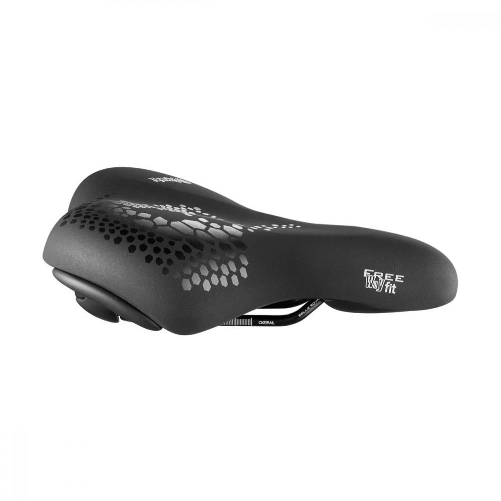 Schwarzer Selle Royal Freeway Fit Relaxed Fahrradsattel für maximalen Komfort bei aufrechter Sitzposition.