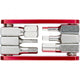 Procraft Werkzeug Mini Advanced 7 Funktionen Rot/ Silber - ultrakompaktes Fahrrad-Multitool