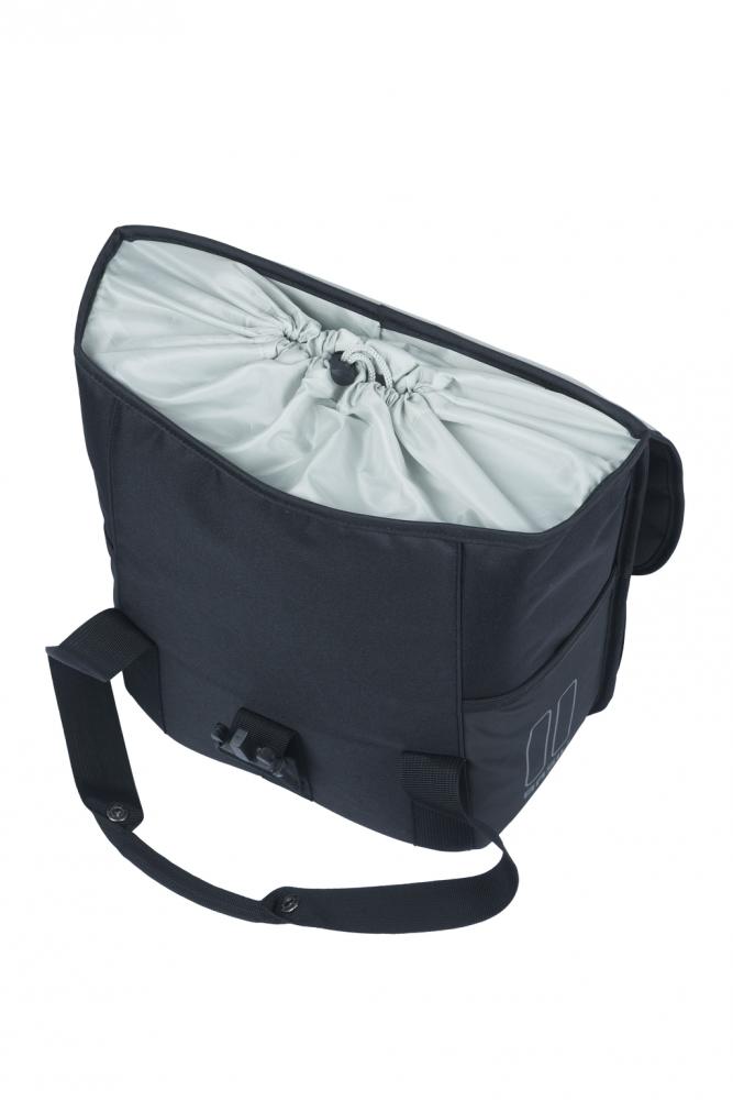 Basil Go Fahrradtasche Einzelpacktasche 16 Liter - Schwarz - 14x28x31 cm - wasserabweisend