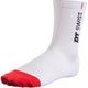 DT Swiss Socken Road S Weiß/schwarz - atmungsaktive Radsocken für maximale Performance