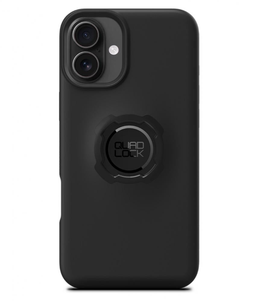 Quad Lock Original Case, iPhone 16 Plus, schwarz, stoßfest, kompatibel mit Quad Lock Halterungen, kabelloses Laden möglich