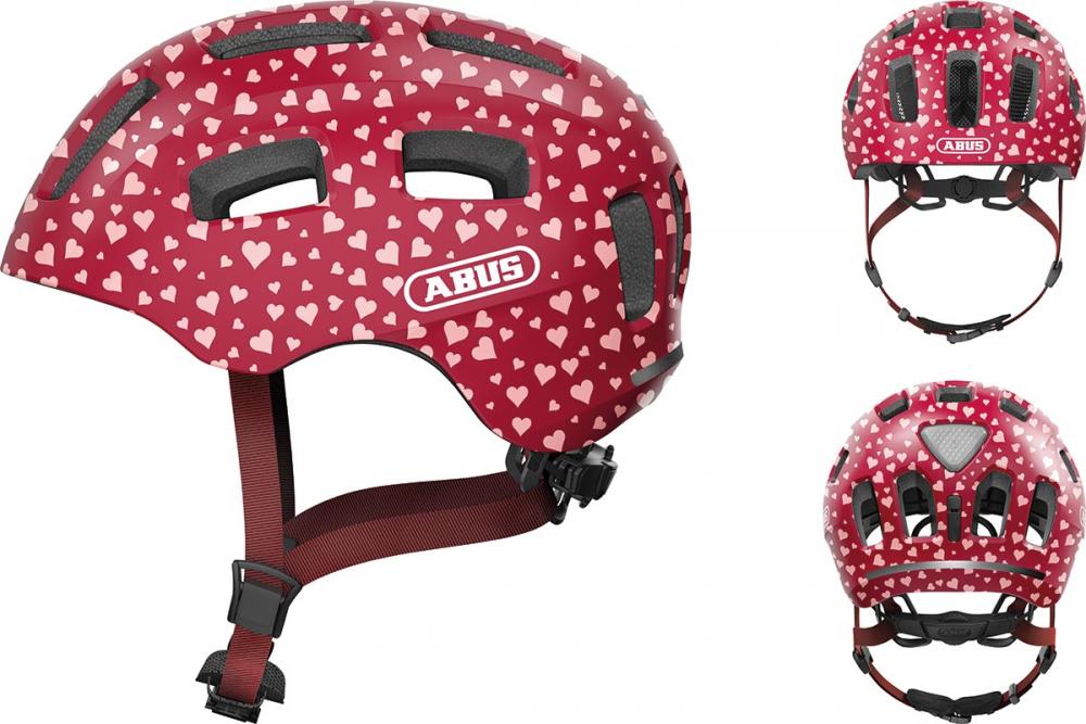 Abus Kinderhelm Youn-I 2.0 cherry heart Größe S 48 bis 54cm