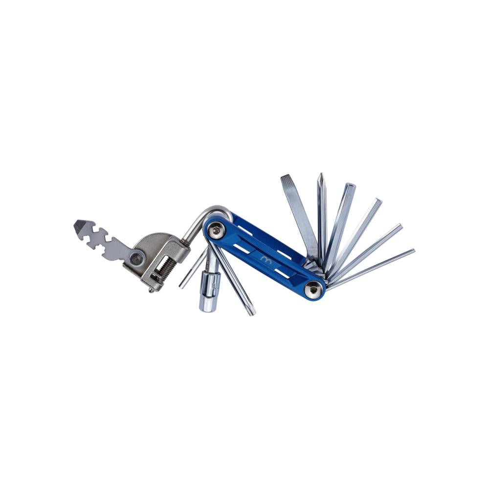 BBB Cycling Werkzeugkit PrimeFold L blau/silber L blau - kompaktes Multitool für unterwegs