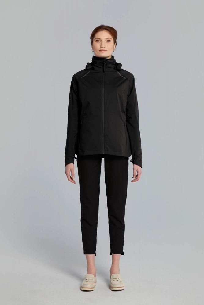 Basil Skane Damen Regenjacke schwarz S, atmungsaktiv, wasserdicht (10.000 WP), tailliert, reflektierend, helmtauglich.