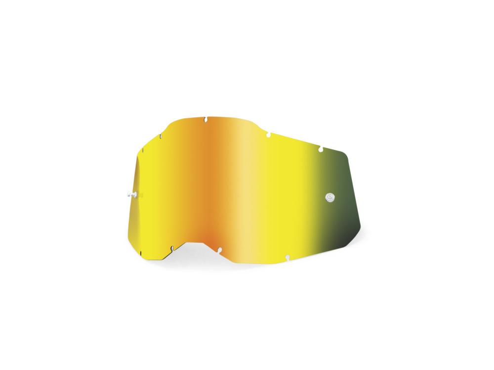 100% Gen 2 Junior replacement lens unis gold - robuste Spiegel-Ersatzscheibe für klare Sicht