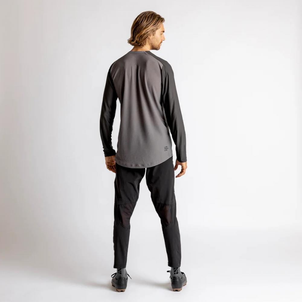 IXS Sports Division iXS Flow XTG Long Sleeve Henley M Graphite-Black - atmungsaktives Trail-Shirt