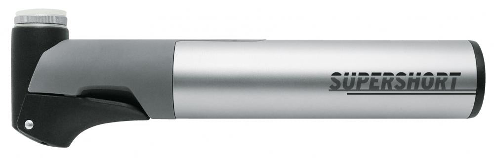 SKS Minipumpe Supershort - kompakt und leicht mit nur 164 mm Länge und 103 g Gewicht. Teleskopfunktion und abnehmbarer T-Griff aus Aluminium. Für alle Ventilarten