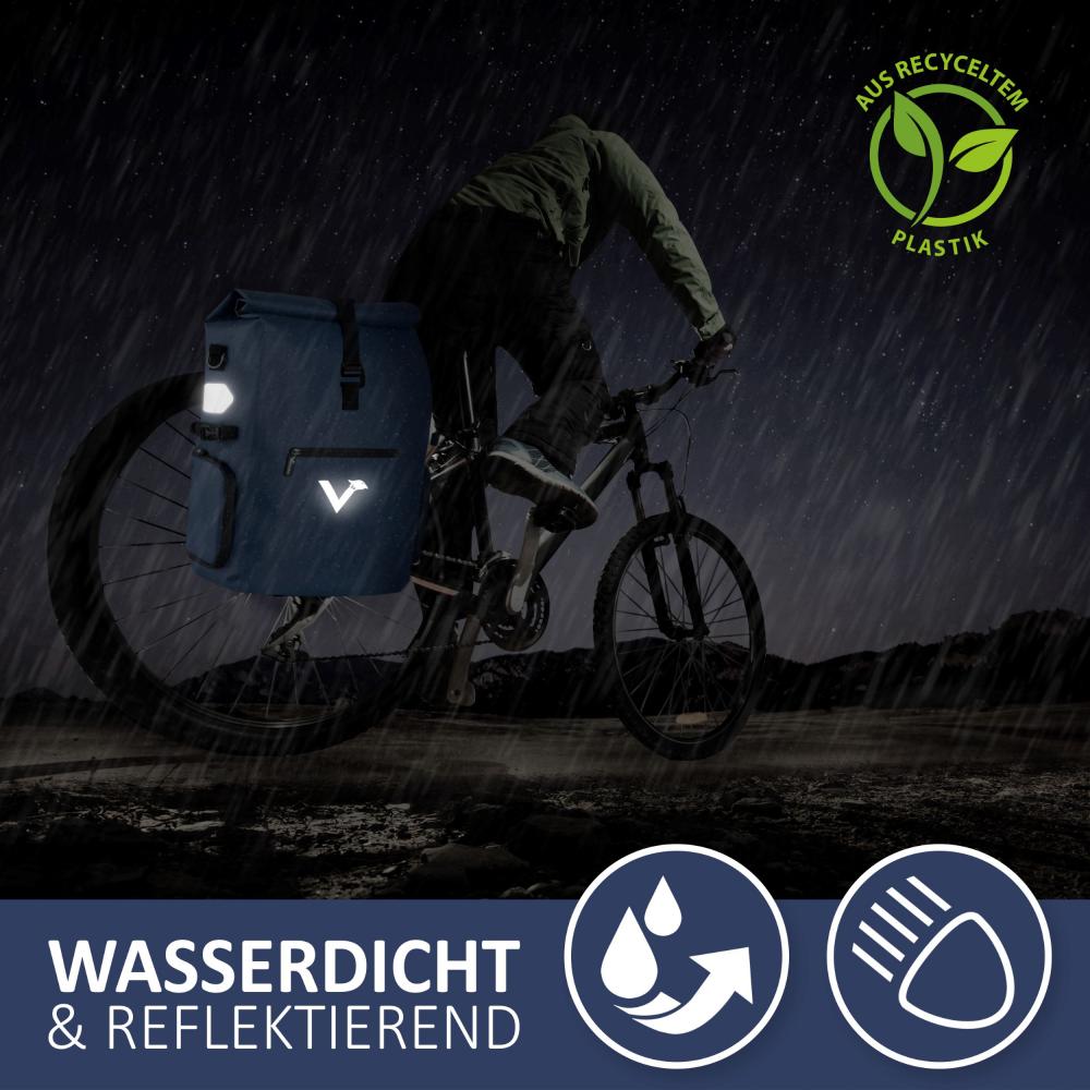 Valkental Rucksack ValkPro 3in1 Fahrradtasche blau