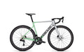 Focus IZALCO MAX 9.7 Rennrad in Grün/Silber, Carbon Aero, SRAM Rival eTap AXS, Scheibenbremse.