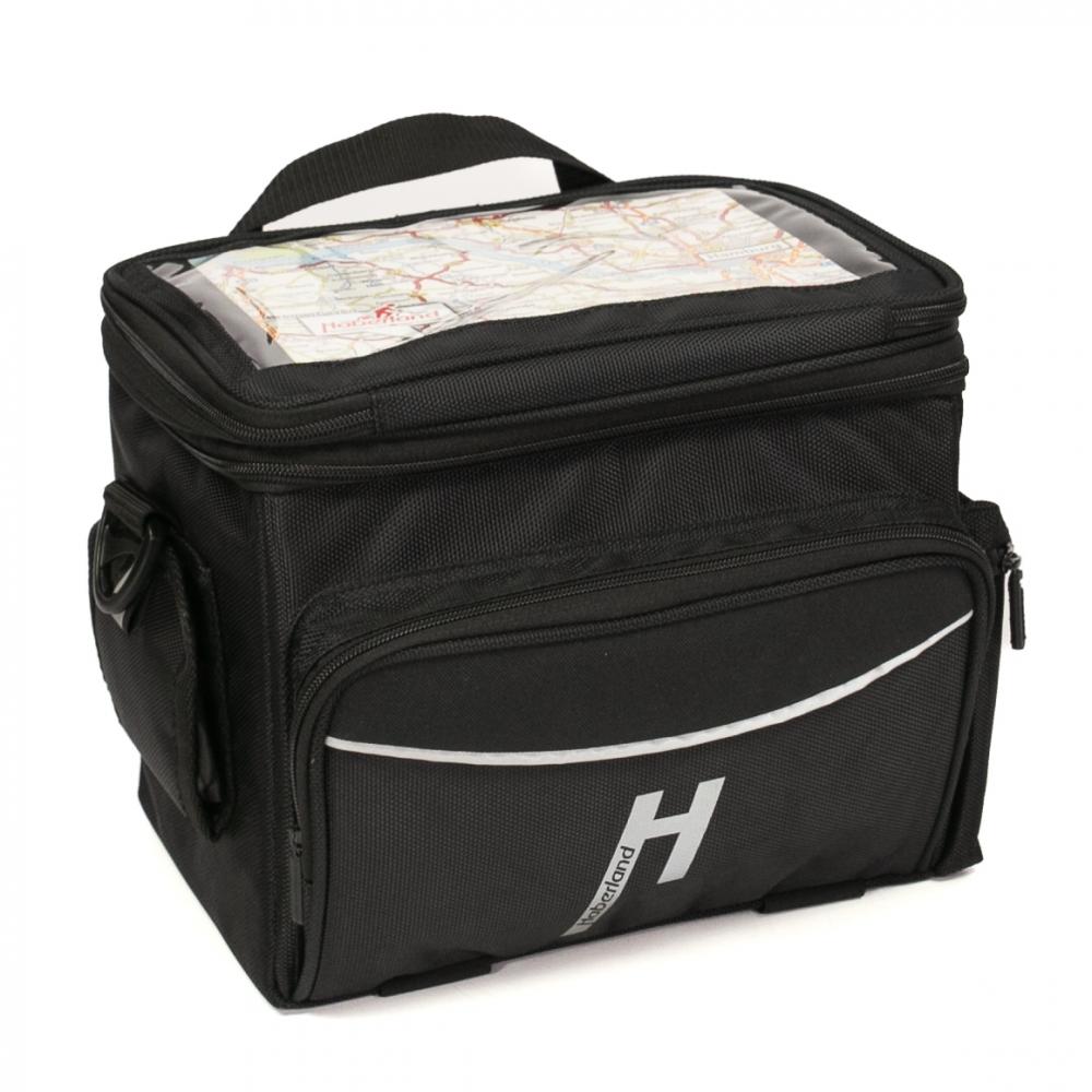 Haberland Lenkertasche 10l Max Plus schwarz - vielseitige Lenkertasche mit KLICKfix