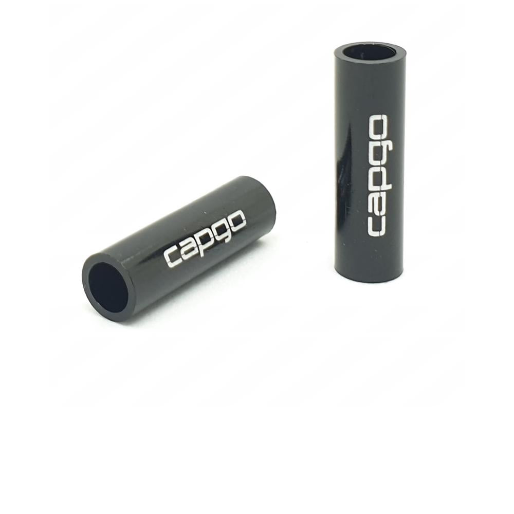 capgo OL Schaltaußenhüllen Verbinder Alu 4 mm, 2 Stück, schwarz - Integrierte Zugverlegung