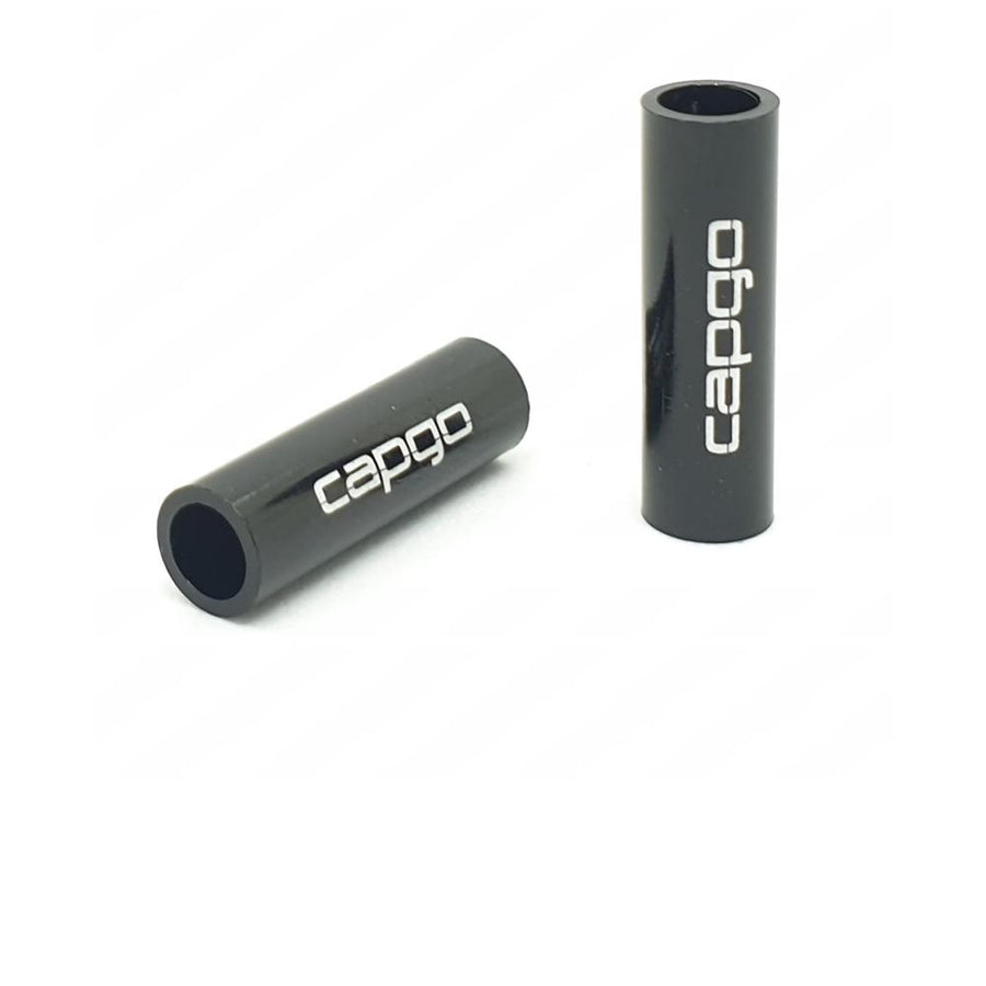 capgo OL Schaltaußenhüllen Verbinder Alu 4 mm, 2 Stück, schwarz - Integrierte Zugverlegung