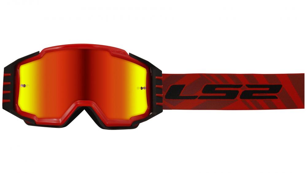 LS2 Crossbrille Charger Pro in Rot mit 100% UVA- & UVB-Schutz.