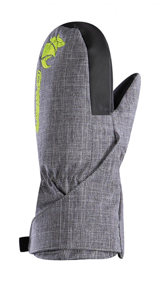 CHIBA Kids Basic Mitten - wasserdichte Kinder-Fäustlinge für Radsport, hellgrau, Gr. V