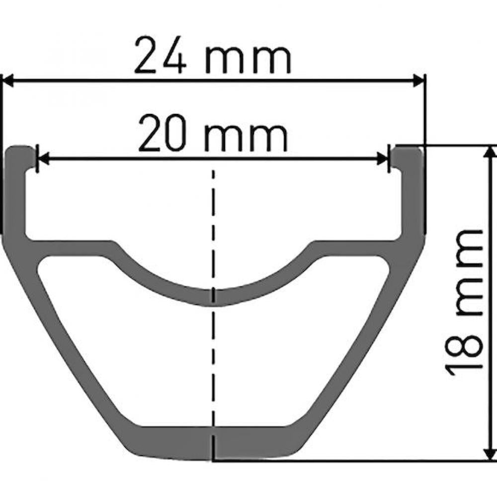DT Swiss Felge X 392 27,5" 28 Loch Schwarz - leichte XC-Felge für Scheibenbremse