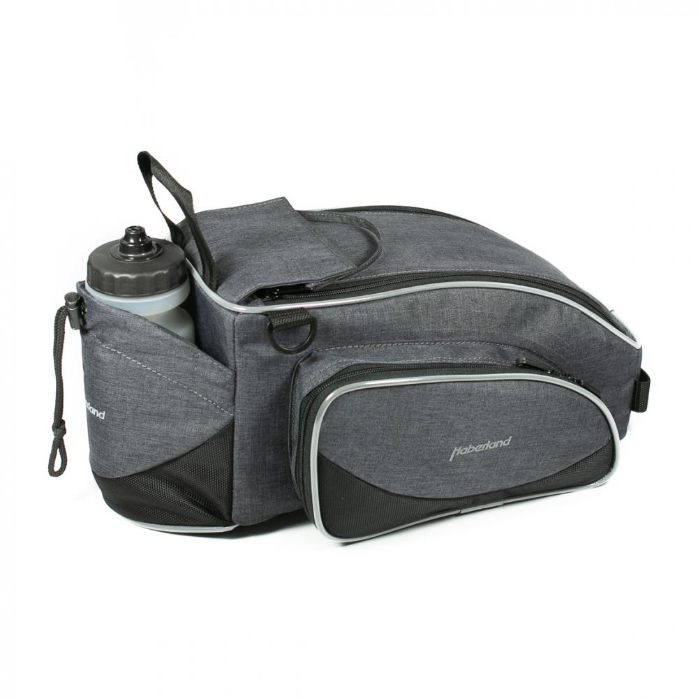 Haberland Gepäckträgeraufsatztasche Flexibag XL beige - erweiterbare Racktime 2.0 Fahrradtasche