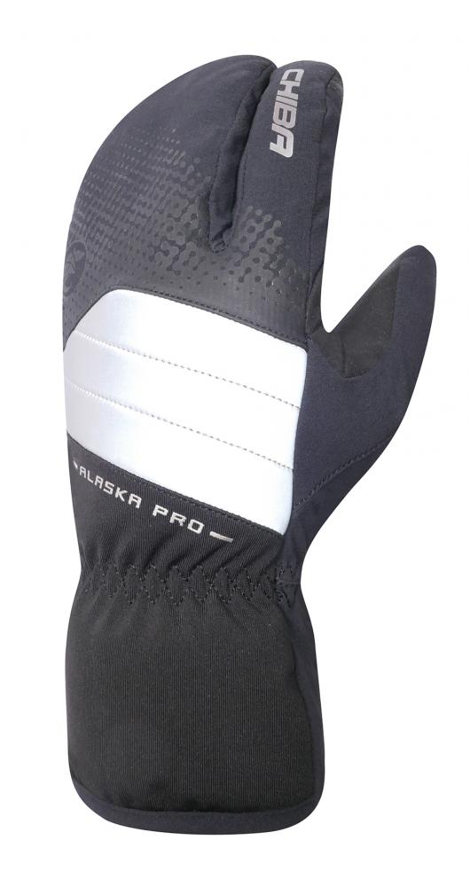 CHIBA Alaska Pro - wasserdichte Lobster Winter-Radhandschuhe, schwarz, XXL