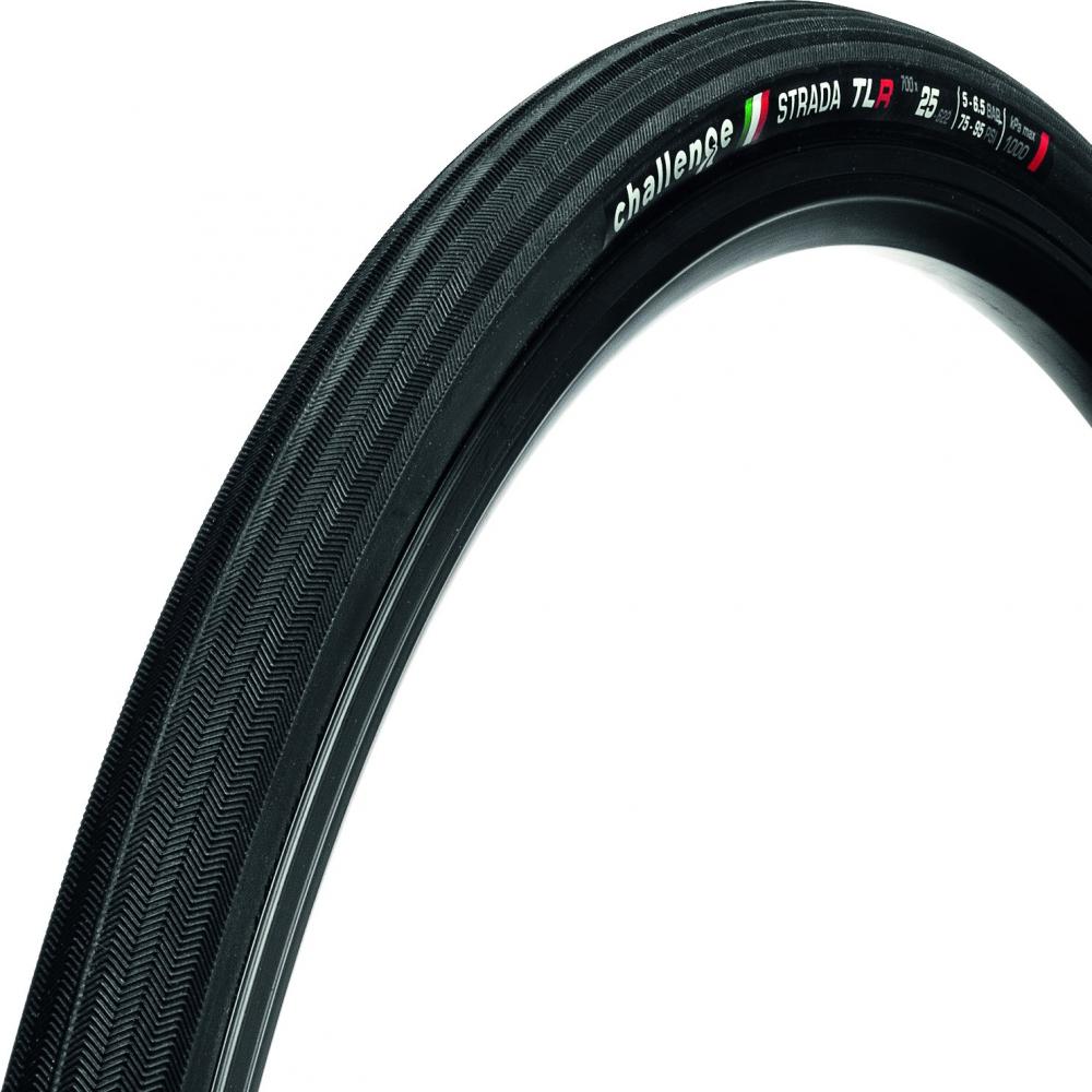Challenge Road-Reifen Strada TLR Clincher 28 Zoll (25-622) Schwarz/schwarz - komfortabler Allround-Rennradreifen