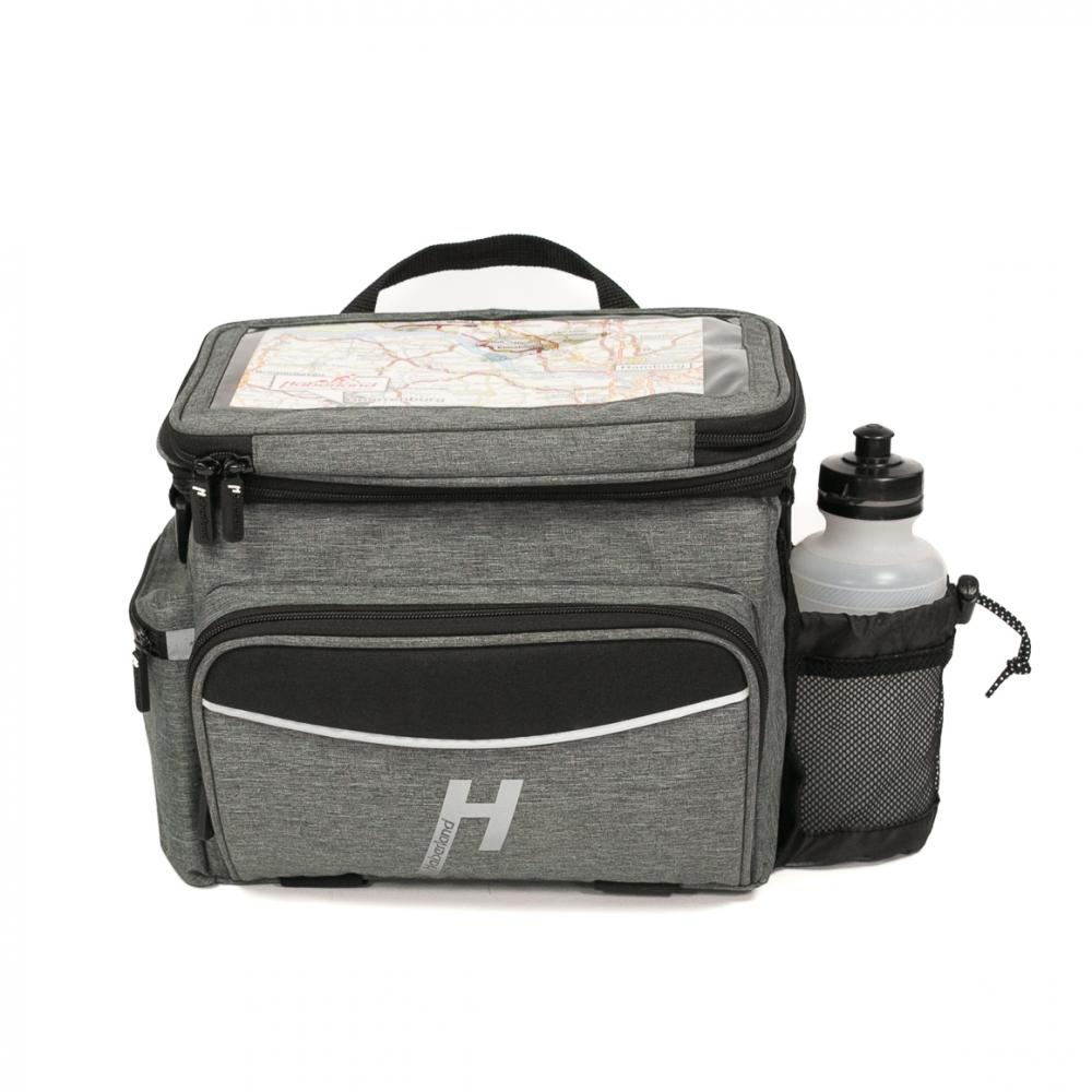 Haberland Lenkertasche Max Plus 10l grau - clevere Organisation am Fahrradlenker
