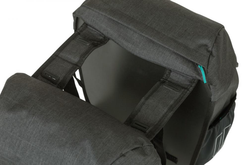 Basil Doppelpacktasche Discovery 365D M schwarz melee Größe 30x14x31cm 18l