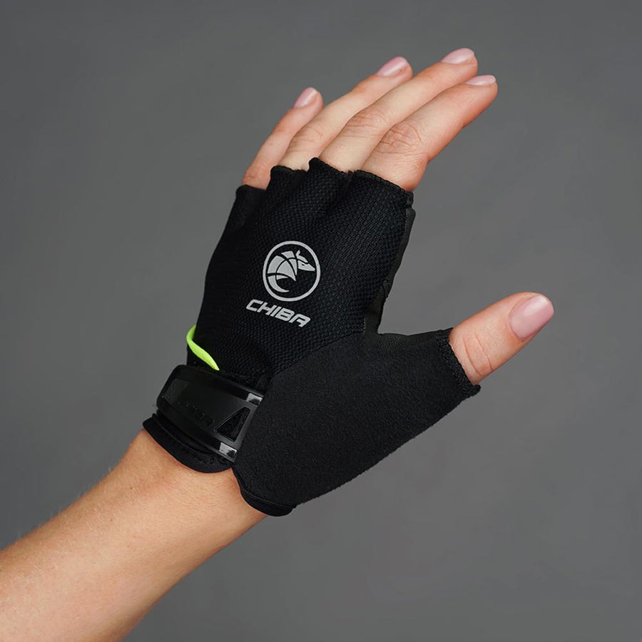 CHIBA Youth - Radhandschuhe XS/S schwarz, atmungsaktiv & gepolstert