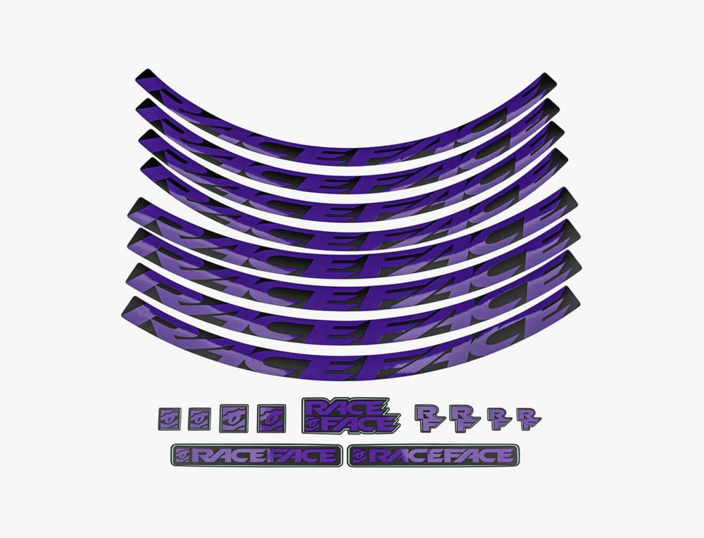 Race Face Laufrad Decal Set, small, purple lila - stylisches Felgen-Upgrade