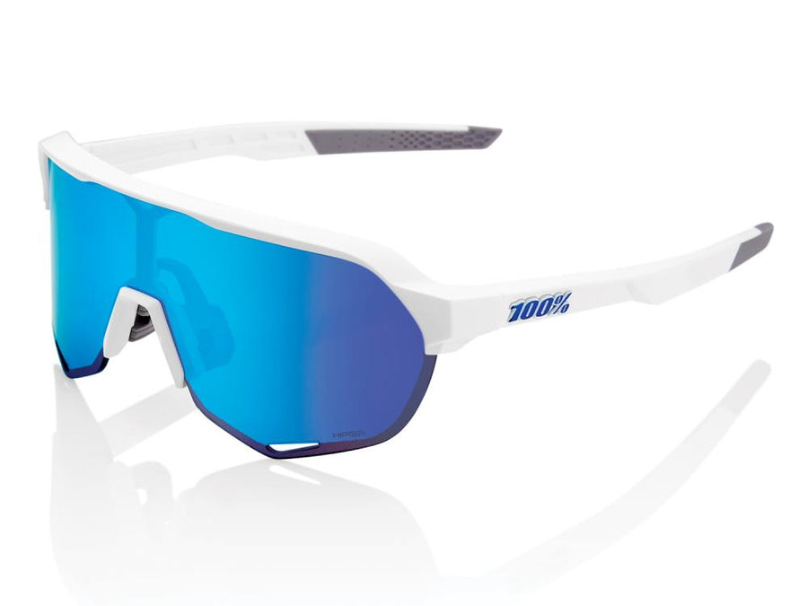 100% S2 - HiPER Mirror Lens unis Matte White - leichte Performance-Sportbrille mit klarer Sicht