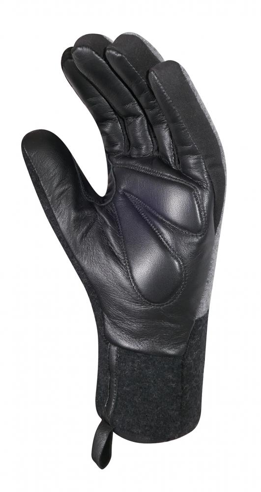 CHIBA All Natural Glove Warm - wasserdichte Merino-Leder Radhandschuhe dunkelgrau M