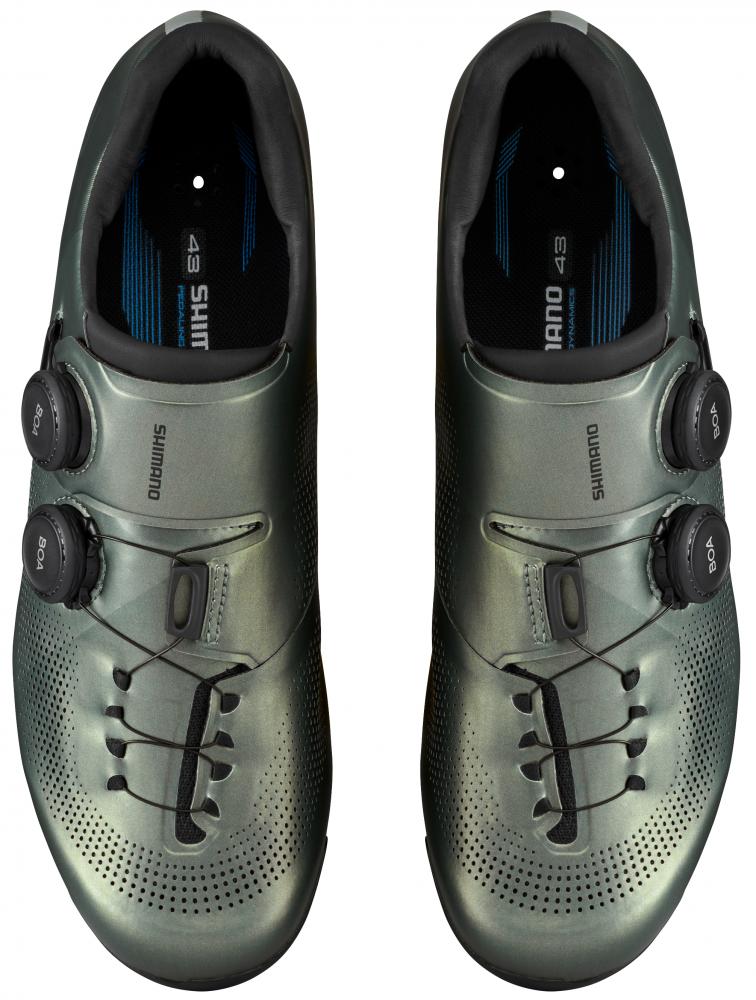 SHIMANO Fahrradschuhe RC703 SPD-SL Straßenradschuhe Größe 43, Grün