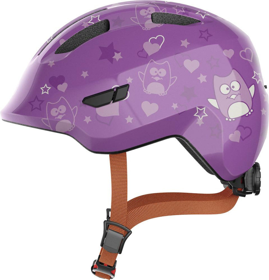 Abus Kinderhelm Smiley 3.0 purple star S 45 bis 50cm