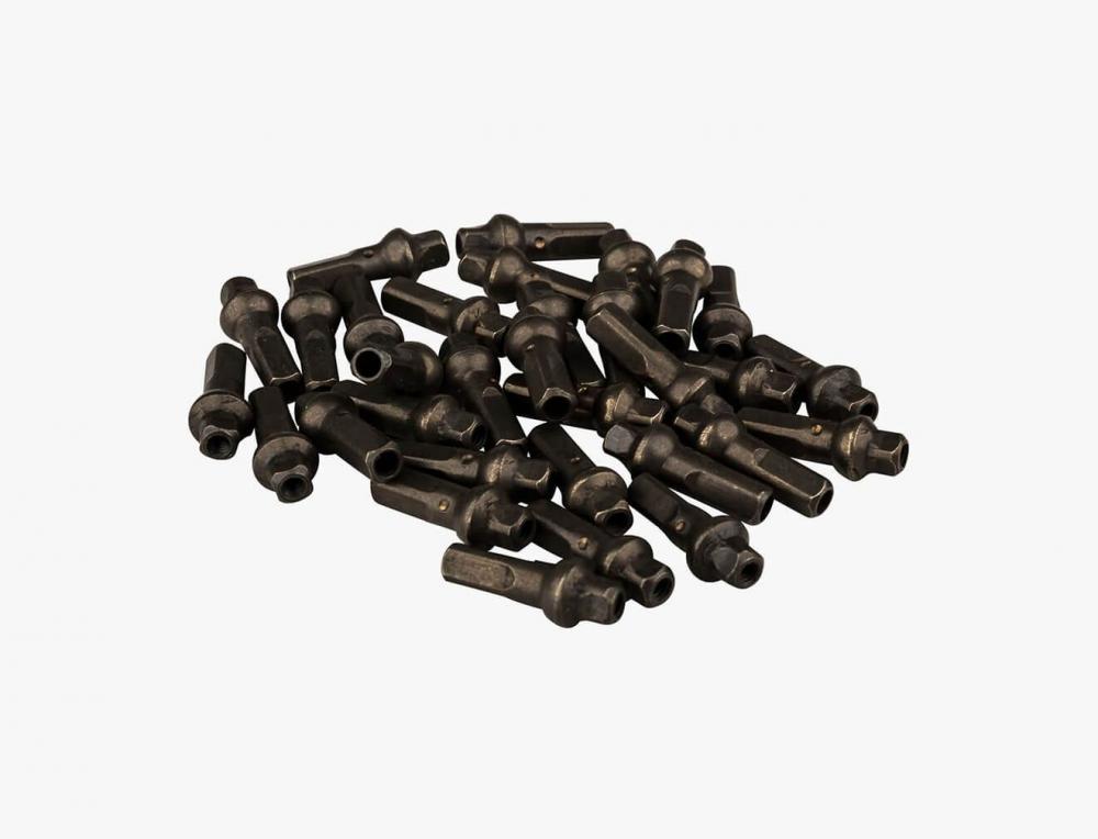 Race Face Speichennippel 2x16mm schwarz, 32 Stück für präzise Laufrad-Abstimmung.
