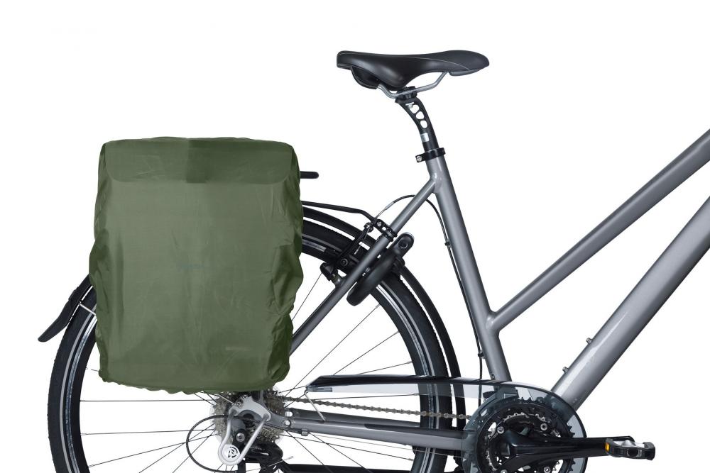 Basil Move Einzelpacktasche MIK Studs 15 Liter - schwarze Einzeltasche mit Laptopfach & Regenhülle