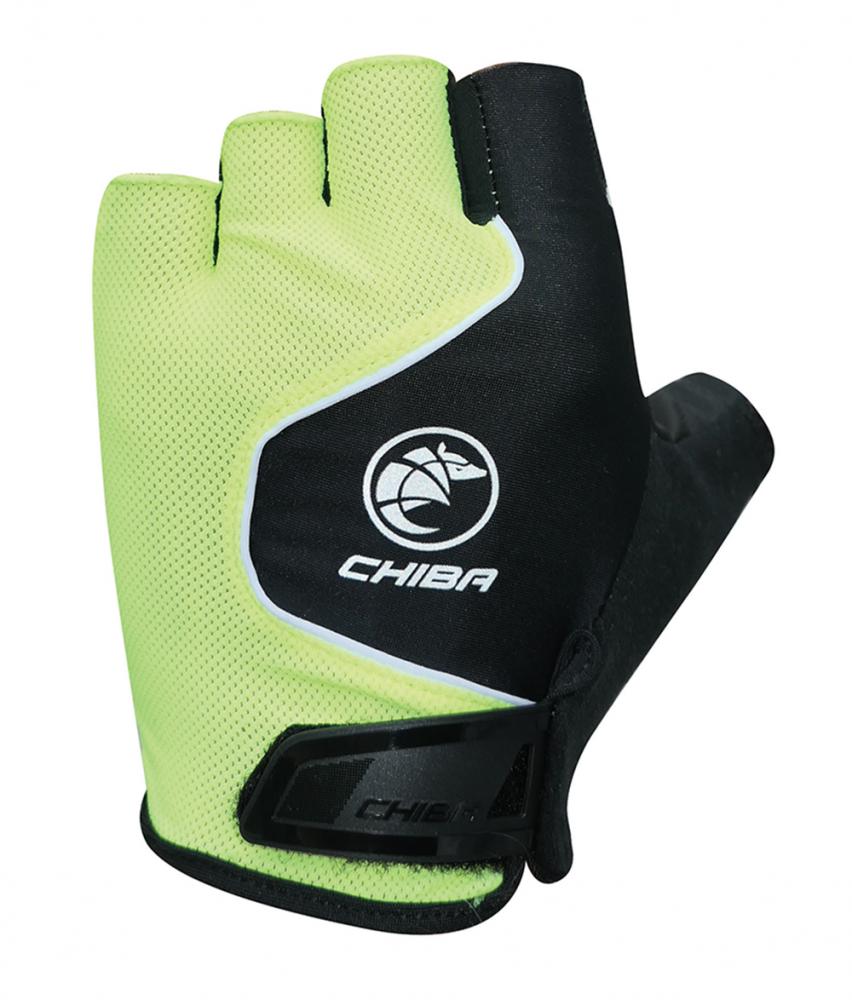 CHIBA Cool Air - Radhandschuhe neongelb XS, atmungsaktiv mit Gelpolsterung
